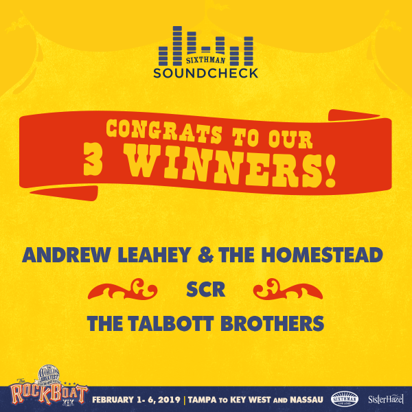 Soundcheck Winners Announced! Soundcheck Winners Announced!