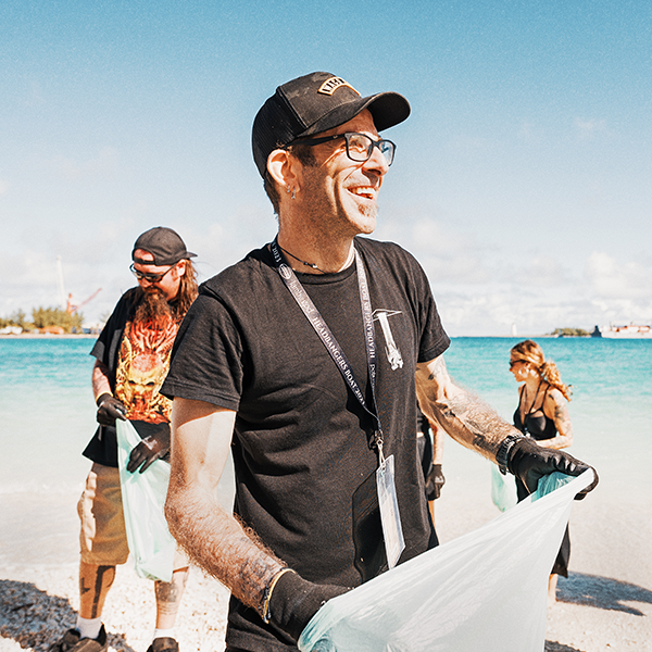 Voluntourism Beach Clean-Up with Randy Blythe