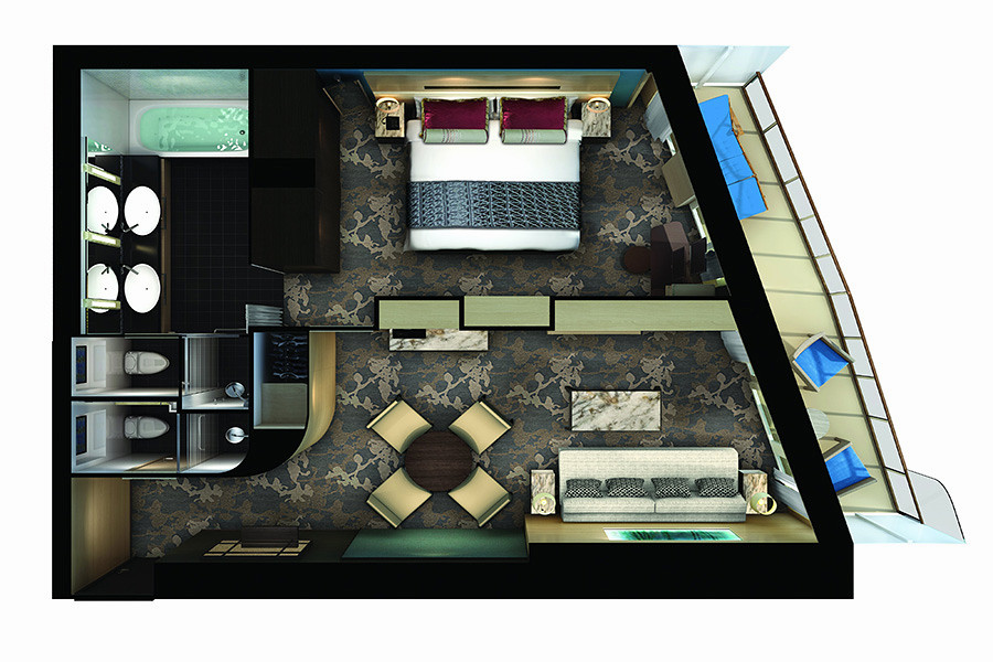 Aft-Facing Penthouse with Balcony + Vibe Access