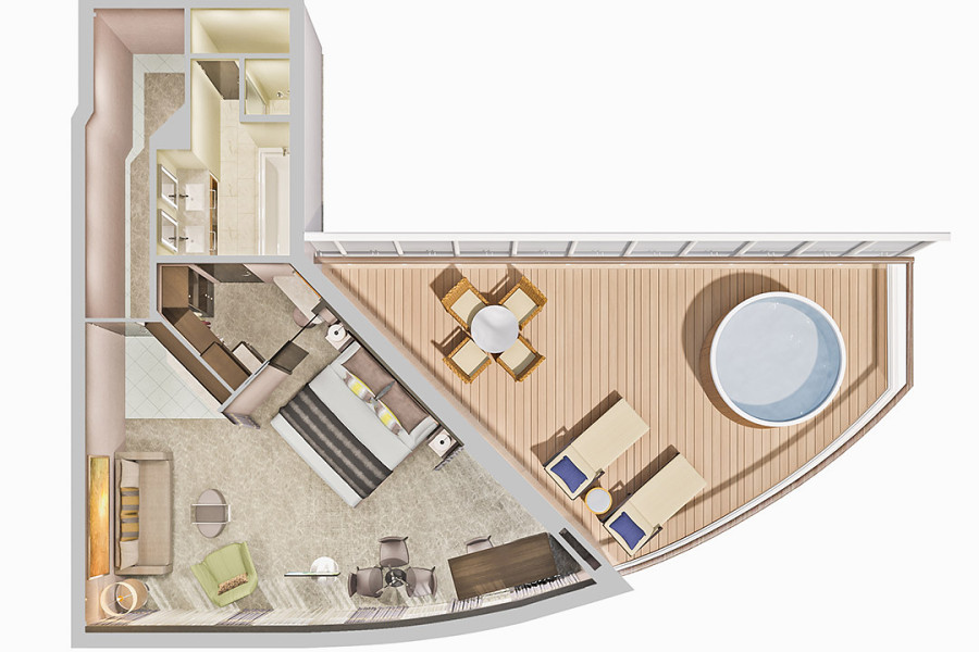 The Haven Deluxe Owner's Suite with Large Balcony