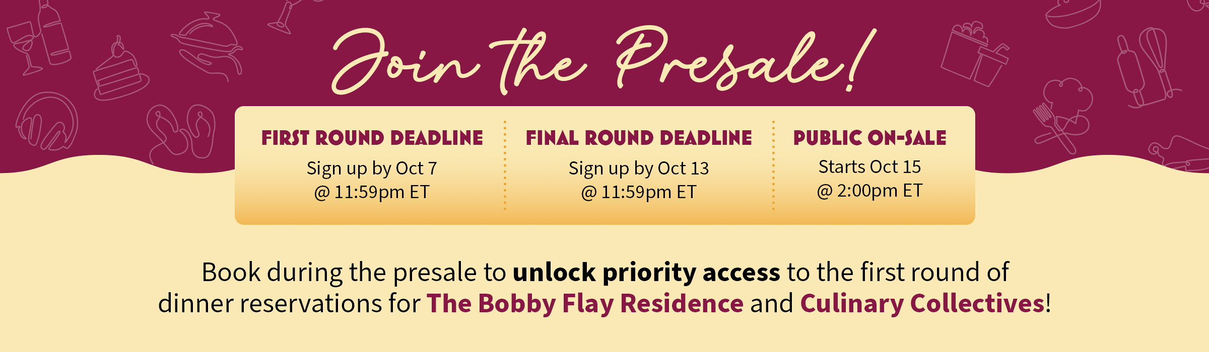 presale deadlines