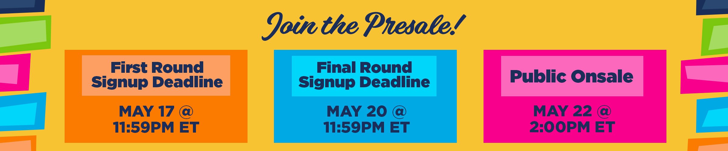 Presale Dates