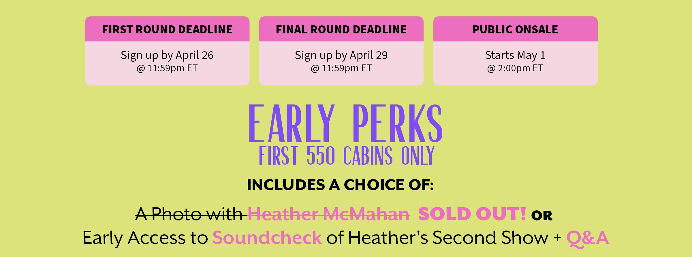 Early Perks