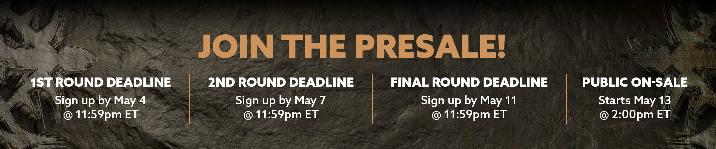 Presale Dates