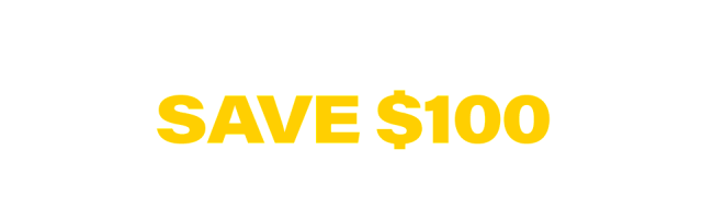 $100 off