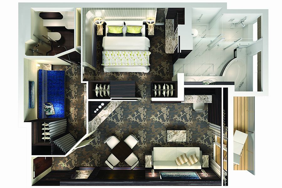 The Haven 2-Bedroom Family Villa with Balcony