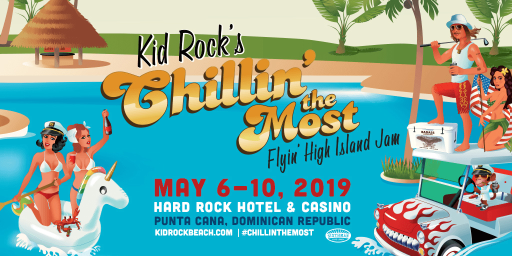 Kid Rock S Chillin The Most Flyin High Island Jam May 6 10 2019